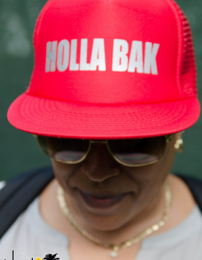 red holla bak hat at soca on de hill 2017